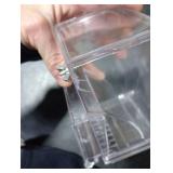 Bird Parrot Feeders, No Mess Automatic Cage Feeder Dispenser Food Container, Auto Bird Seed Bowl for Small Medium Birds, Cockatiel Canary Cockatoos Parakeet Conure Lovebird, Acrylic Clear (Feeder)