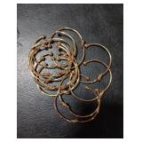 Hicarer 12 Pieces Love Knot Bracelets Knot Cuff Bangle Bracelets Bridesmaid Bangle for Women(Gold)