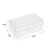 uxcell 3Pcs Battery Storage Case Holder Transparent