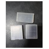 uxcell 3Pcs Battery Storage Case Holder Transparent