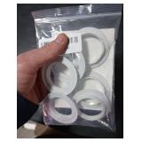 6PCS Light Socket Shade Rings for E27/E26, Retaining Rings for Glass Lamp Shades/Light Fixtures, White(OD 58mm, ID38mm)