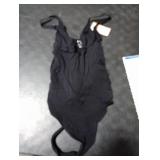 FeelinGirl Shapewear Tummy Control for Women Zip Shapewear Bodysuit Thong V-Neck Body Suit Seamless Body Shaper Medium