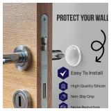 2 inch - 6 Pcs Self Adhesive Clear Door Knob Wall Protector, Round Door Bumpers for Walls, Rubber Door Stop Wall Protector, Silicone Doorknob Wall Shield, Flexible Door Handle Protector