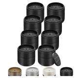 Furniture Risers Bed Risers Heavy Duty 1 inch, 2 inch, 3 inch, 4 inch Round Adjustable Bed Lifts Riser for Desk Legs Table Couch Sofa Chair Refrigerator Washing Machine (1+1 Inch, Black, 8 Pack )