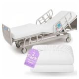 BLISSFORD - 2 Pack Fitted Hospital Bed Sheets with Elastic All Around for a Cotton Rich Soft Knitted Jersey Sheet, 36 x 84 x 12