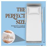 BLISSFORD - 2 Pack Fitted Hospital Bed Sheets with Elastic All Around for a Cotton Rich Soft Knitted Jersey Sheet, 36 x 84 x 12