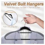 Hodola 6 Pack Velvet Suit Hangers for Men with 360 Rotating Hooks, Space-Saving Non-Slip Jacket Hangers for Dress, Pants, Shirts, Skirts, Ties