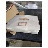 StorageWorks Extra Large Storage Bins with Lids, 55L Decorative Organizer with Divider Board, Fabric Boxes with Handles, Mixing of Brown & Beige, 2-Pack