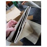 StorageWorks Extra Large Storage Bins with Lids, 55L Decorative Organizer with Divider Board, Fabric Boxes with Handles, Mixing of Brown & Beige, 2-Pack