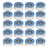 Hoypeyfiy 18Pcs RC Metal Ball Bearings with Rubber Ring Axle Bearing Set, SCX24 Rubber Sealed Bearings Set, 1/24 RC Crawler Car for Axial SCX24 Upgrades Parts