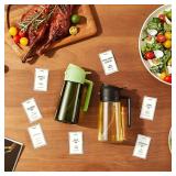 TrendPlain 8 Waterproof Labels for Oil Dispenser Durable Kitchen Stickers for Olive Oil, Vinegar, and More