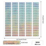 Marspark 500 Pieces Silver Security Tamper Evident Seals Stickers Void Original Genuine Authentic Hologram Labels Tamper Proof Evident Stickers Sequential Serial Numbering, 0.24 x 1 Inch