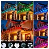 Joomer Christmas String Lights, 65FT 100 LED C9 Color Changing RGB Xmas Tree Lights Connectable Remote Control Outdoor Waterproof for Christmas Decor