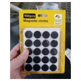X-bet MAGNET Round Flexible Magnets with Adhesive Backing - (100pcs 0.8x0.08) Magnetic Dots for Whiteboard, Fridge - Stickers for Planning and Organization - Teacher Must Have - Teacher Supplies