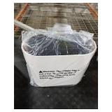 Baosia White Slim Rectangular Plastic Trash Can with Press Type Lid,12 Liter / 3.2 Gallon Narrow Trash Bin with Pop-up Lid for Toilet,Bedroom,Bathroom,Office,Kitchen,Powder Room