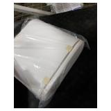 Baosia White Slim Rectangular Plastic Trash Can with Press Type Lid,12 Liter / 3.2 Gallon Narrow Trash Bin with Pop-up Lid for Toilet,Bedroom,Bathroom,Office,Kitchen,Powder Room