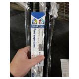 MEXAU 6PCS Small Tension Curtain Rod 27 to 38 Inch,Black Short Curtain Rods No Drilling,Loaded Expandable Spring Curtain Rods for Windows Kitchen,Closet,Cupboard,Door,Bookshelf