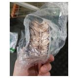 BASOKAN Rose Gold Leaves Ribbon for Wedding Party Home Decorations - 20 Yards - Leaf Trim Rope for Garland and DIY Crafts