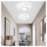 CANEOE Modern Led Ceiling Lights, Small Led Close to Ceiling Light Fixture,32W Round LED Ceiling Lamp for Bedroom Hallway Aisle Corridor Light Lighting (Cool White,6000K)