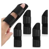 HLOES 5Pcs Trigger Finger Splint, Finger Braces Joint Stabilizer, Adjustable Mallet Splint and Hand Brace, Finger Straightener for Arthritis Fits Thumb, Index, Middle, Ring and Pinky Fingers(5PCS)
