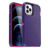 AICase Compatible with iPhone 12/Compatible with iPhone 12 Pro Case (2020) 6.1-Inch, Drop Protection Rugged Heavy Duty Case, Shockproof/Drop/Dust Proof 3-Layer Protective Tough Durable Cover_Purple