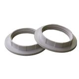 JNXQWE E26 E27 Lamp Shade Collar Rings, Lock Socket Adapter with 1.57 Inch Inner Diameter, Retainer Rings for Light Fixture (4, White)