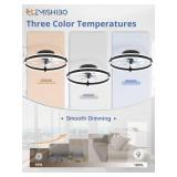 ZMISHIBO Ceiling Fans with Lights and Remote, 19.7