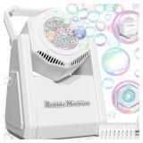 LLESSOO Bubble Machine for Kids Toddlers Parties, Automatic Bubble Blower Machine, Bubble Toys 20000+ Bubbles/Min, Battery Operated Portable 90° Bubble Maker, Outdoor Toys for Summer Birthday Wedding