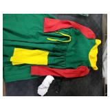 Kids Halloween 4 Pcs Long Sleeve La Chilindina Peter Pan Collar Green and Red Mini Dress 8 Years MISSING YELLOW BRACELETS