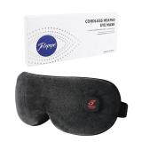 Heated Eye Mask, Cordless Warm Eye Compress for Dry Eyes Blepharitis, Light Blocking Heat Eye Mask for Men Women, 1000mAh Rechargeable Battery and Washable Cover (Black)