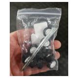 10PCS Small Toy Car Wheels 20mm Rubber Tire with 5PCS Shaft Round Axles for for DIY Model Toy RC Car Accessories (2X20MM)