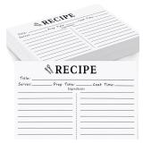 70 Count Recipe Cards 4x6 White, Double Sided, Blank for Bridal Shower and Wedding