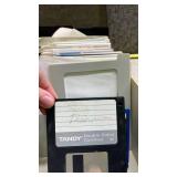 Tandy and TDK 3.5\" Floppy Disk Collection with Storage Case
