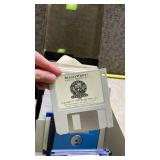 Tandy and TDK 3.5\" Floppy Disk Collection with Storage Case