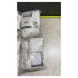 4 White Chenille Window Curtain Panel