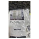 4 White Chenille Window Curtain Panel