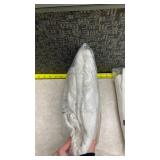 4 White Chenille Window Curtain Panel