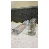 Regular Clear Glass Mason Jars and Tray