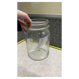 Regular Clear Glass Mason Jars and Tray