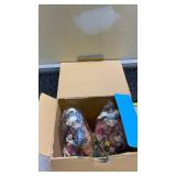 Easter Bunny Couple Decorative Figurine Set and Box