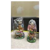 Easter Bunny Couple Decorative Figurine Set and Box