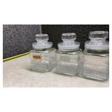3 Koeze Glass Storage Jars