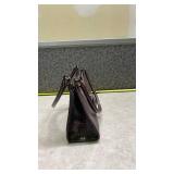 Brighton Leather Handbag with Croc Trim