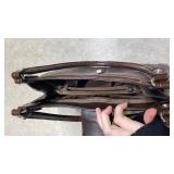 Brighton Leather Handbag with Croc Trim