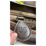 Brighton Leather Handbag with Croc Trim