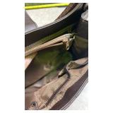 Brighton Leather Handbag with Croc Trim