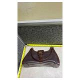 Brighton Leather Handbag with Croc Trim