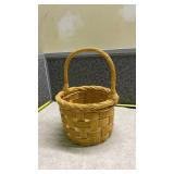 Handwoven Round Wicker Basket with Handle