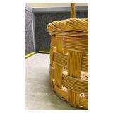 Handwoven Round Wicker Basket with Handle