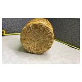 Handwoven Round Wicker Basket with Handle
